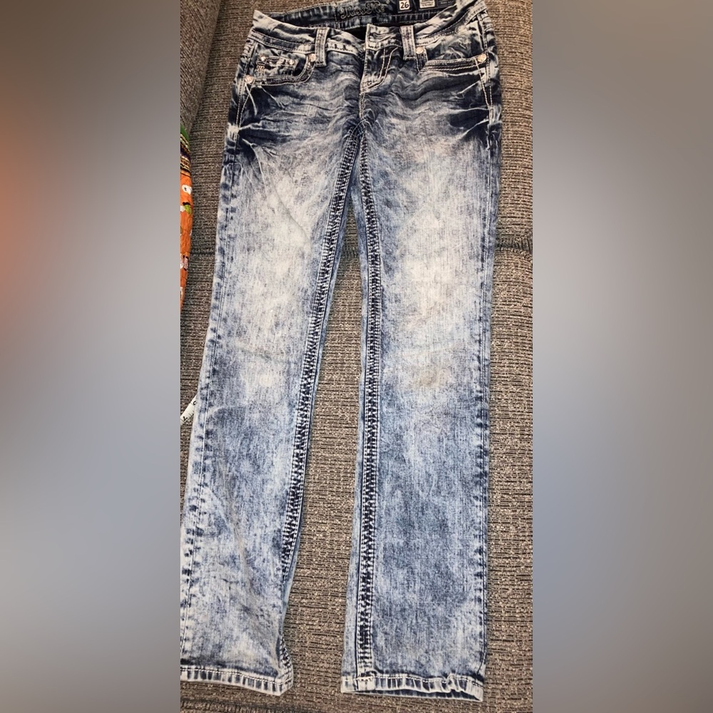 Miss Me Blue Straight Leg Jeans - Picture 3 of 3